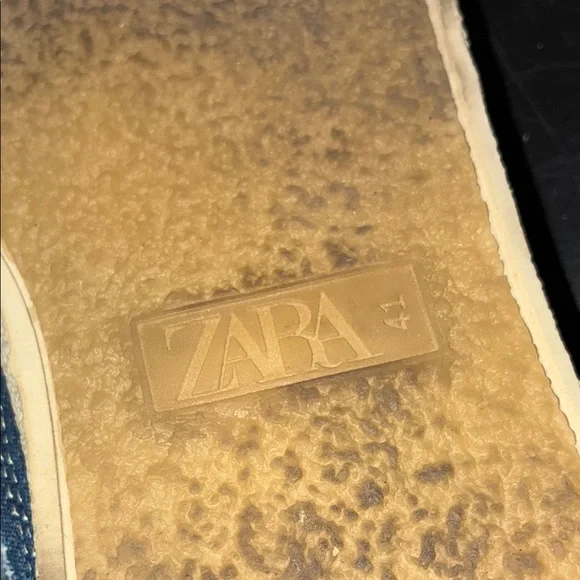 Zara Denim Blue and Cream Casual Sneakers - Picture 5 of 10